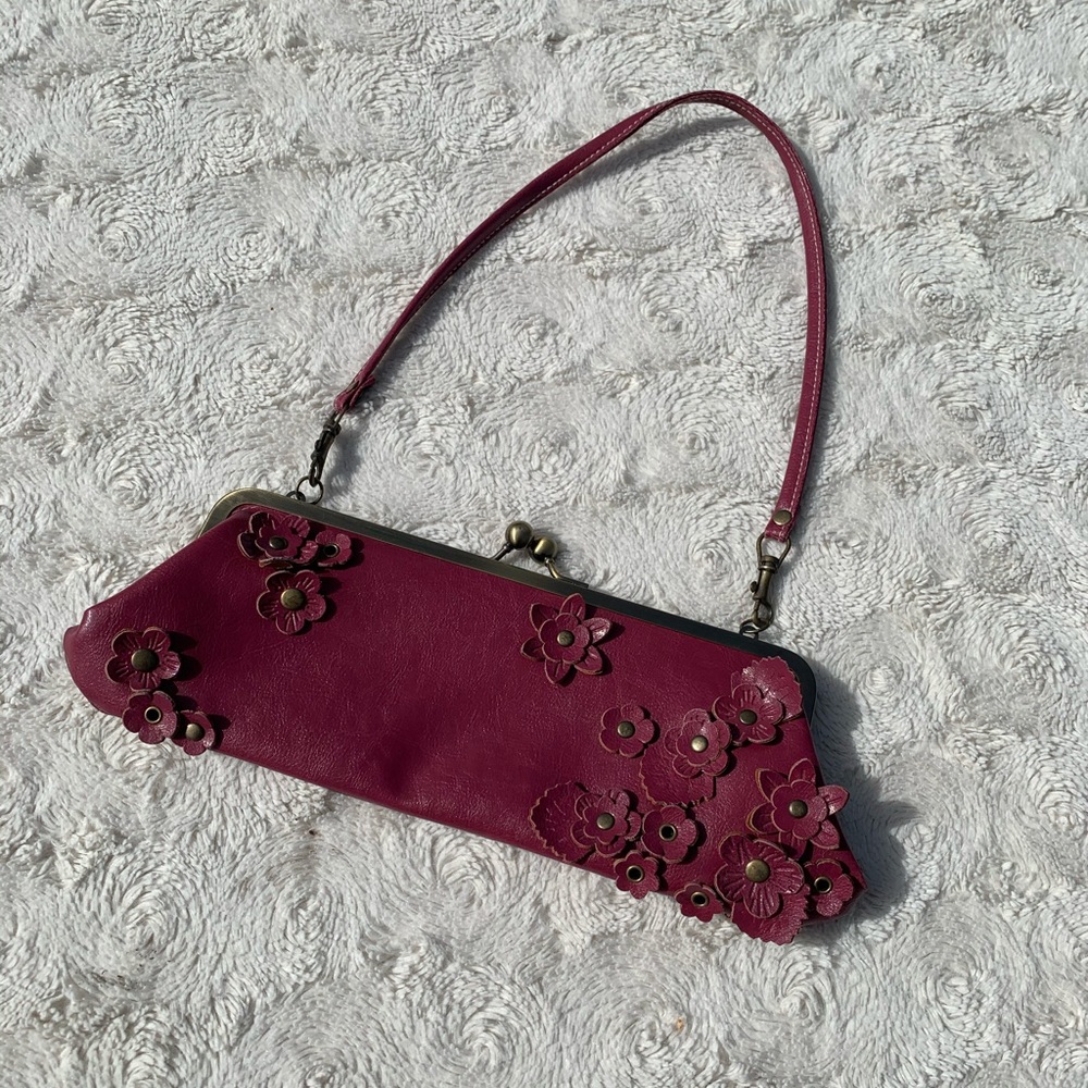 Fashion Express Plum Purple Floral Mini Purse